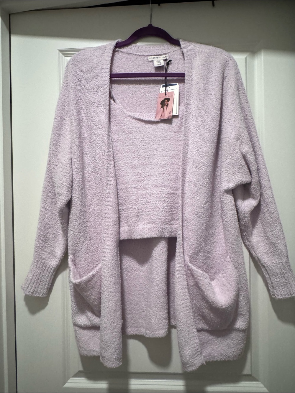 NWT Cozy Lavender Open-Front Women's Cardigan - BRAND: Barefoot Dreams XS
